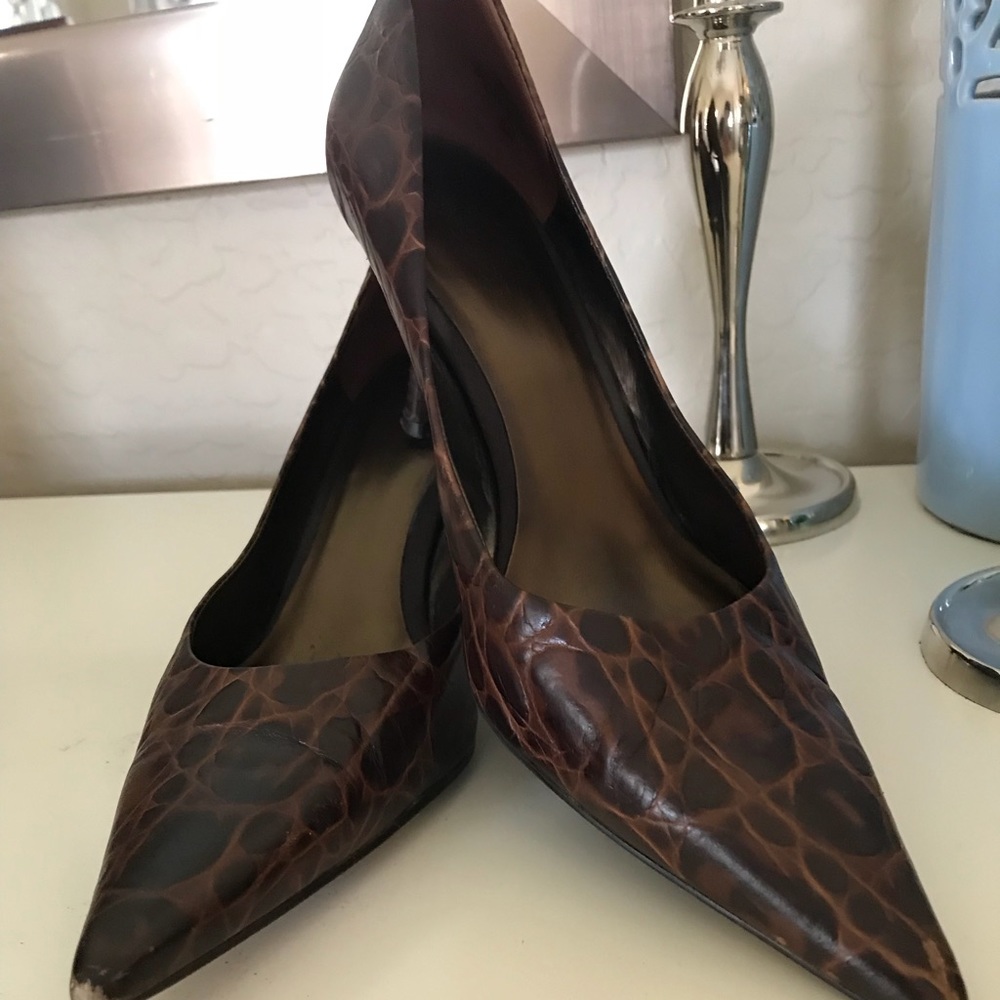 Nine West Brown Snake Print high Heels